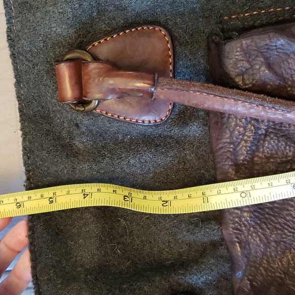 Campomaggi wool and leather large zipper tote - Picture 15 of 16